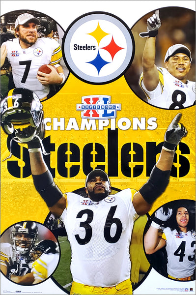 Pittsburgh Steelers Super Bowl XL "Celebration" Commemorative NFL Championship Poster - Costacos 2006