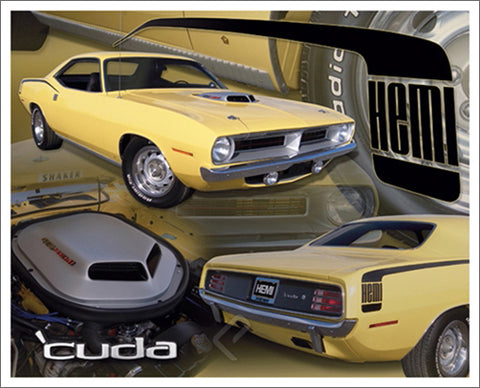 Plymouth Barracuda Hemi (1970) Muscle Car Autophile SuperCollage Poster - Eurographics Inc.