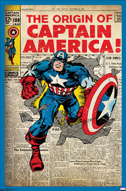 POSTER: Captain America #109 (Jan. 1969) Official Cover 24x36 Poster Reproduction - Trends International