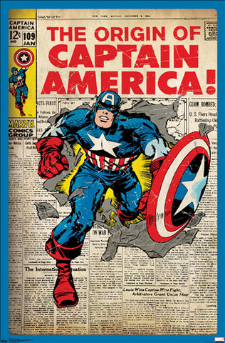 – Trends 1969) (Jan. Poster #109 Captain International America Sports Poster Reprint - Warehouse Official Cover