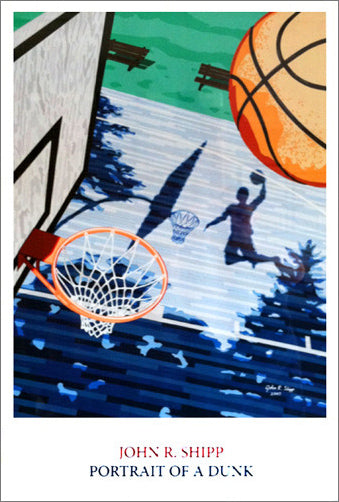 Basketball "Portrait of a Dunk" Hoops Fantasy Art 24x36 Poster - John R. Shipp
