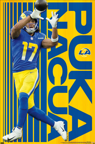 Puka Nacua "Superstar" Los Angeles Rams NFL Action Wall Poster - Costacos 2024