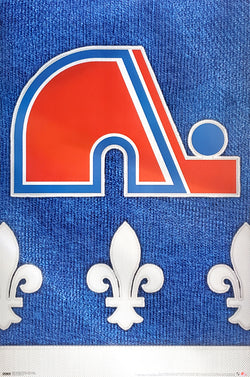 Quebec Nordiques Retro-Sweater-Style Official NHL Hockey Team Logo Poster - Costacos 2024