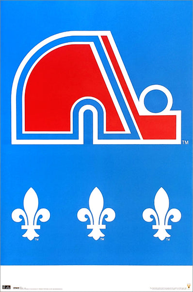 Quebec Nordiques NHL Vintage Hockey Collection Official Team Logo Poster - Costacos Sports Inc.