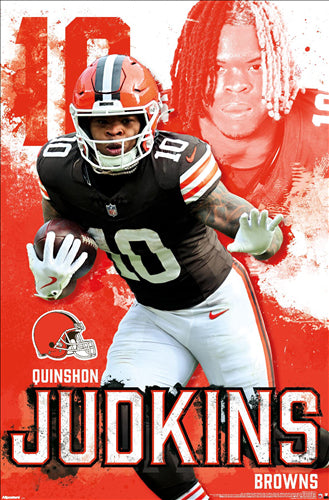 Quinshon Judkins "Superstar" Cleveland Browns NFL Action Wall Poster - Costacos 2026