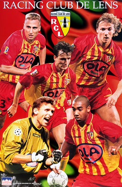 Racing Club de Lens "Five Stars" France Ligue 1 Soccer Football Poster - Starline 1998