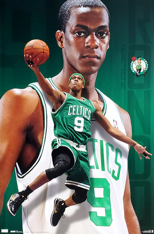 Rajon Rondo "Superstar" Boston Celtics NBA Basketball Action Poster - Costacos 2010