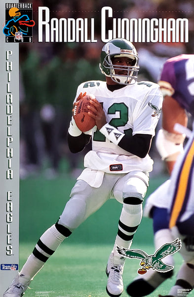 Randall Cunningham "QB Club" Philadelphia Eagles 1992 NFL Action Poster - Costacos Final Stock Collection