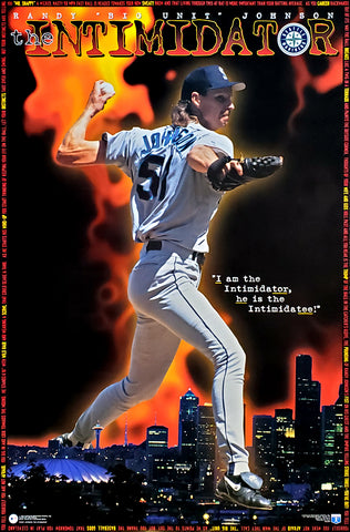 Randy Johnson "The Intimidator" Seattle Mariners MLB Action Poster- Costacos Brothers 1996