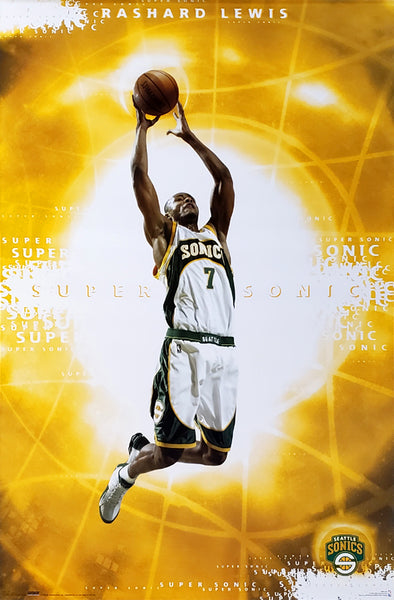 Rashard Lewis "Superstar" Seattle Supersonics NBA Action Poster - Costacos 2005