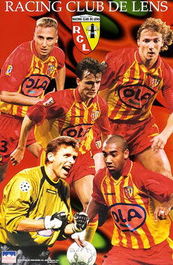 Racing Club de Lens "Five Stars" France Ligue 1 Soccer Football Poster - Starline 1998