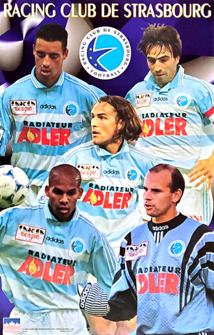 Racing Club de Strasbourg Alcase "Superstars" Ligue 1 France Football Poster - Starline 1998