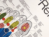 Reflexology Massage Therapy Reflex Points Wall Chart Poster - Nuova Arti Grafiche