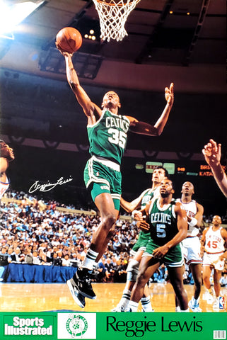 Reggie Lewis Boston Celtics Sports Illustrated Signature Series Poster - Marketcom 1990