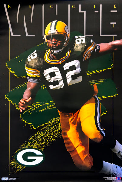 Reggie White "Superstar" Green Bay Packers Vintage 1994 Original NFL Action Poster - Costacos Final Stock Collection