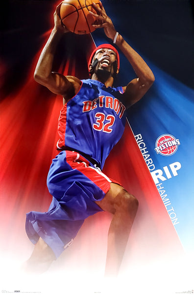 Richard Hamilton "RIP" Detroit Pistons NBA Action Poster - Costacos 2006