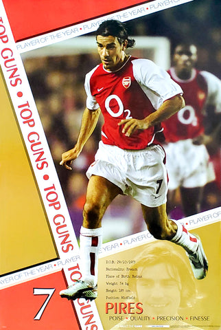 Robert Pires "Player of the Year" Arsenal FC Football Soccer Action Poster - U.K. 2003