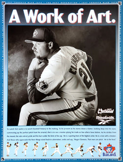 Roger Clemens "A Work of Art" Toronto Blue Jays 18x24 Wall Poster (1997)