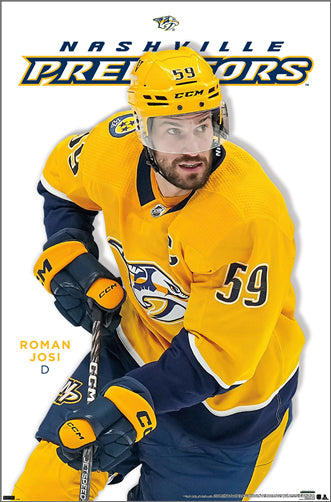 Roman Josi "Dynamo" Nashville Predators NHL Hockey Action Poster - Costacos Sports