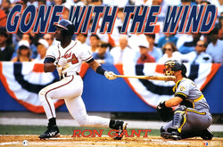 Ron Gant "Gone With the Wind" Atlanta Braves MLB Action Poster - Costacos 1992