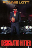 Ronnie Lott "Designated Hitter" San Francisco 49ers Vintage Original 1988 NFL Theme Poster - Costacos Final Stock Collection