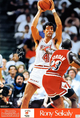 Rony Seikaly "Action" Miami Heat NBA Basketball Poster - Marketcom/SI 1990