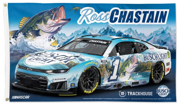 Ross Chastain NASCAR #1 Busch Light Fly Fishing Chevrolet (2026) Official 3'x5' Deluxe Flag - Wincraft Inc.