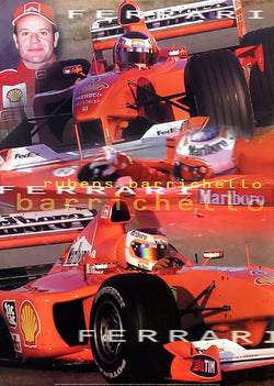 Rubens Barrichello Ferrari 2000 Formula 1 Racing Poster - UK