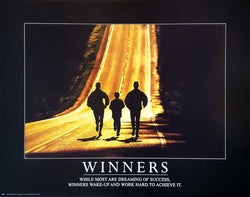 Running "Winners" (Running Family) Motivational Poster - Angel Gifts