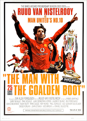 Ruud Van Nistelrooy "Goalden Boot" Manchester United FC Poster - GB Posters 2003