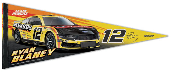 Ryan Blaney NASCAR Menards #12 Auto Racing Action Felt Collector's Pennant - Wincraft 2026