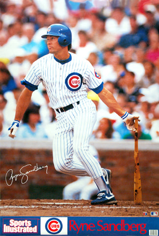 Ryne Sandberg "Signature Series" Chicago Cubs Sports Illustrated Poster - Marketcom 1990