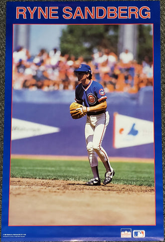 Ryne Sandberg "Action" Chicago Cubs MLB Baseball Poster - Starline 1987