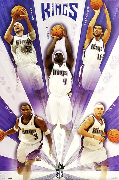 Sacramento Kings "Shine" 5-Player Action Poster - Costacos 2005