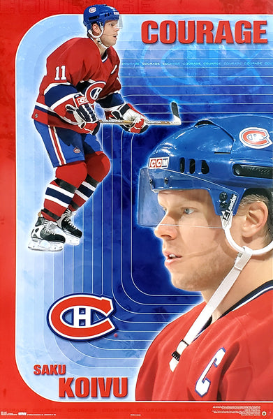Saku Koivu "Courage" Montreal Canadiens Poster - Costacos 2002