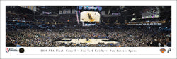 New York Knicks vs. San Antonio Spurs 2026 NBA Finals Game 5 at Frost Bank Center Panoramic Poster Print - Blakeway Worldwide