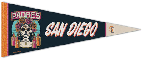 San Diego Padres "Dia de los Muertos" Official MLB City Connect Style Premium Felt Pennant - Wincraft