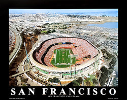 San Francisco 49ers Candlestick Park Gameday Aerial 2003 Premium 22x28 Poster Print - Aerial Views by Mike Smith