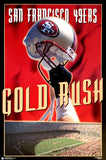 San Francisco 49ers "Gold Rush" (1996) NFL Football Team Theme Art Poster - Costacos Final Stock Collection