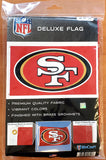 San Francisco 49ers Official NFL Football 3'x5' DELUXE Team Banner Flag (RED Background) - Wincraft