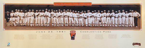 San Francisco Giants 1991 "Turn Back The Clock" 1920s-Style Team Portrait Poster - SF Giants/AT&T 1991