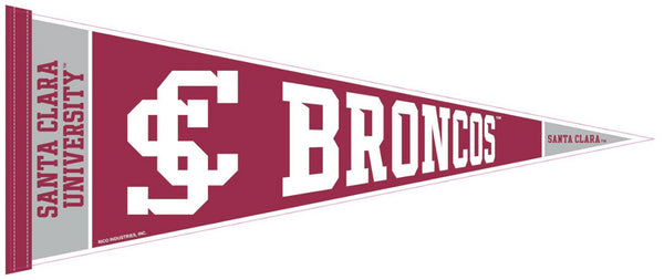 Santa Clara University Broncos Official NCAA Team Felt Pennant - Rico Inc.