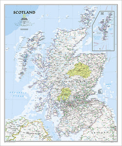 Map of SCOTLAND National Geographic Classic Edition 30x36 Wall Map Poster - NG Maps