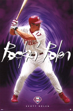 Scott Rolen "Rockin' Rolen" Philadelphia Phillies MLB Action Poster - Costacos 1999