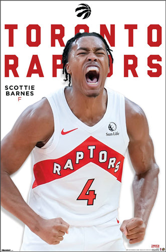Scottie Barnes "Passion" Toronto Raptors NBA Basketball Action Poster - Costacos Sports