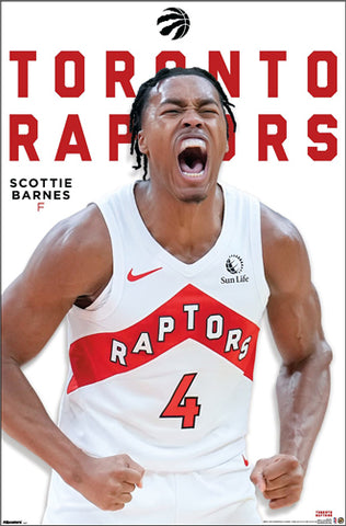 Scottie Barnes "Passion" Toronto Raptors NBA Basketball Action Poster - Costacos Sports