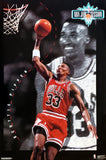 Scottie Pippen "NBA Jam Session" Chicago Bulls 1993 NBA Action Poster - Costacos Final Stock Collection