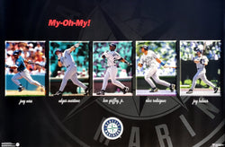 Seattle Mariners "My-Oh-My!" 1996 MLB 5-Player Action Poster - Costacos Final Stock Collection