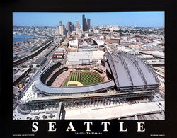 Seattle Mariners Safeco Field Gameday Aerial Views Premium Poster Print