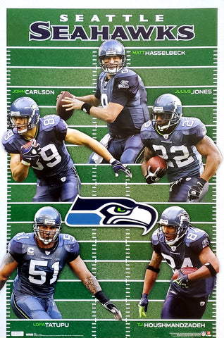 Seattle Seahawks "Gridiron Five" (2010) NFL Action Poster - Costacos Sports